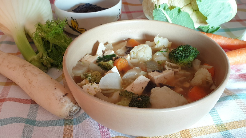 Zuppa invernale con alga nori